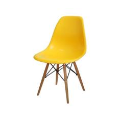 Cadeira Eames DSW Base Madeira - Amarela - ordesign, Amarelo, 1 unidad