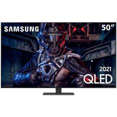 Smart Tv 50" Qled 4K Samsung 50Q80a, Modo Game, Processador Ia, Som Em Movimento, Tela Sem Limites, Visual Livre De Cabos, Alexa Built In Samsung