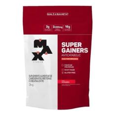 Hipercalórico Super Gainers 3Kg - Morango -  Max Titanium