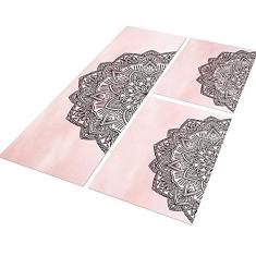 Tapete Passadeira Cozinha Mandala 120x40 + 2 Capachos 60x40