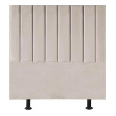 Cabeceira Estofada Cama Box Solteiro 90 Cm Maisa Suede bege