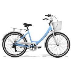 Bicicleta Feminina Gts Retrô Aro 26 Câmbio Gtsm1 Tsi 7 Marchas Freio V