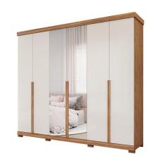 Guarda Roupa Casal Com Espelho 100% Mdf 6 Portas 6 Gavetas Guarapari P