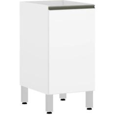 Balcão Cozinha 35 cm Sem Tampo 1 Porta Branco Polar PÉROLA  Luciane Mó