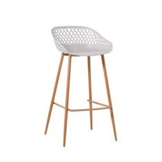 Banqueta Alta Polipropileno e Aço Mônaco Espresso Móveis