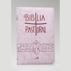 Bíblia Sagrada Pastoral Média Zíper Rosa - PAULUS