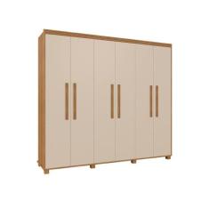 Guarda Roupa Casal  Madri 100% MDF Pés Madeira Camas Fênix - FENIX, CI