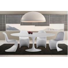 Mesa de Jantar Tulipa Saarinen Oval 180x100 cm Cor Branca - Personal D