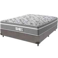 Cama Box Cinza e Colchão Evolution Molas Ensacadas Casal Probel