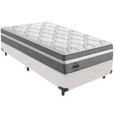 Cama Box Branco e Colchão Berlim Molas Ensacadas Solteiro Probel
