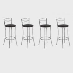 Conjunto 4 Banquetas Alta 3 Arames Unimóvel