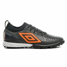 Chuteira Society Umbro Adamant Club Masculino Preto e Laranja