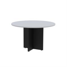 Mesa Reunião Redonda Mrr1100p25pp Cinza-preto