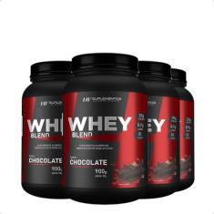 4x whey protein de chocolate 900g hf suplements