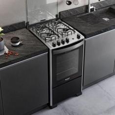 Fogão 4 Bocas Com Mesa Inox Dako Magister Preto Bivolt, Preto, Bivolt
