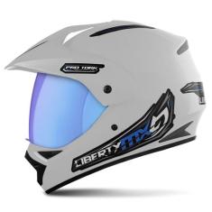 Capacete Fechado Pro Tork Liberty Mx Pro Vision Vis. Camaleão, BRANCO,