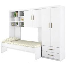 Quarto Infantil Chiara Completo com Cama de Solteiro, Cama Auxiliar - 