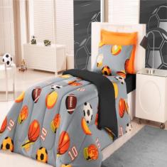 Kit 1 Edredom + 1 Jogo de Lençol 3 Pç Infantil Personagens Kids - Haru