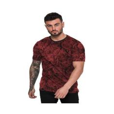 Camiseta Rosas Vermelhas Red Roses Flowers - Di Nuevo, Vinho, XXG