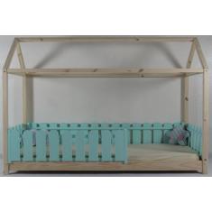 Cama Montessoriana Solteirão Casinha Colorida Madeira Maciça Pinus - P