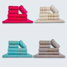 Jogo De Toalhas 24 P?s Cole??o Montreal 100% Algod?o Rs+bg+vd+cz