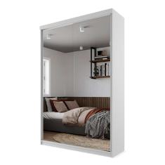 Guarda-Roupa Solteiro com 2 Espelhos Geneve 2 pt 2 gv Branco