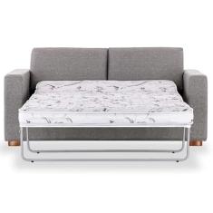 Sofá-cama Casal 3 Lugares Herval Elastic, Linho Grafite, 185 cm