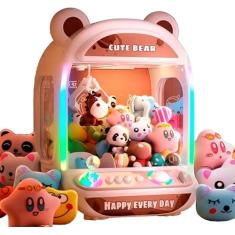 Mini Máquina De Pegar Ursinhos Branca, Máquina De Pegar Bichinhos De Pelúcia, Máquina De Garra Infantil, Mini Máquina De Pegar Pelúcia Com Luzes, Máquina De Pegar Ursinhos De Brinquedo