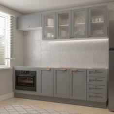 Cozinha Modulada 6 Peças sem Tampo com Balcão para Forno de Embutir Ca