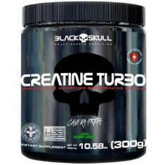 Creatina Monohidratada Sabor Limão 300G - Black Skull, 1 Unidade, Limã