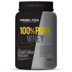 100% Pure Whey Pote 900G Probiotica Whey Concentrado Bcaa