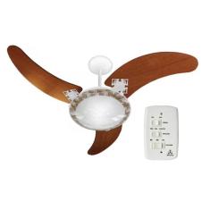 Ventilador de Teto Venti-Delta com Controle de Parede Delta Ventus Branco e Mogno 220v