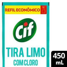 Limpador Cif Tira Limo Com Cloro 450ml Refil Econômico
