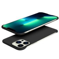 Capa de telefone rígida ultrafina sem moldura para PC à prova de choque para iPhone 14 13 12 Mini 11 Pro Max X XR XS SE 2022 7 8 Plus Capa traseira fina, preta, para iPhone 12Pro