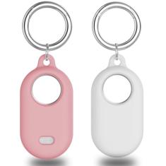 Tyanuzz Capa Smart Tag 2 compatível com Samsung Smarttag2, capa protetora de silicone para Samsung Galaxy Smart Tag 2 com chaveiro, suporte antiperda para rastreador GPS para chaves, animais de