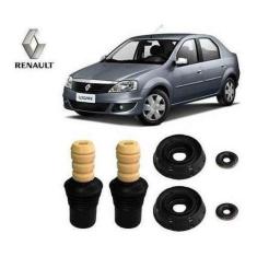 2 Kit Suspensão Dianteira Coxim Batente Logan 2007 2008 2009 2010 2011