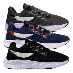 Kit 3 Tenis Academia Confortável Corrida Caminhada 34-43 - Oldsen, Pre