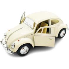 Miniatura Coleção Fusca Bege 1967  Clássico Escala 1/32 - Kinsmart