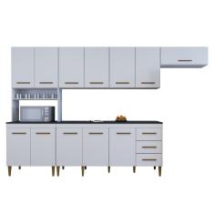Cozinha Completa 12 Portas 3 Gavetas Atenas Kaiki Moveis Branco