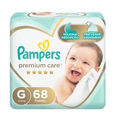 Fralda Pampers Premium Care G 68 unidades