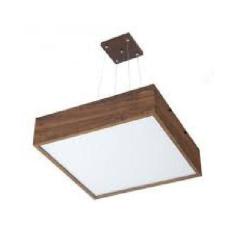 Lustre Pendente Madeira Quadrado 60cm