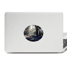 Adesivo de notebook com emblema de vinil verde da ciência da natureza