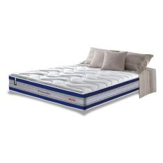 Colchão King de Molas Ensacadas D33 Cama inBox Select Firme 193x203x32 Azul