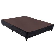 Base Box Casal Sommier Camurça Viúva 128x188x30 Ortobom Preto