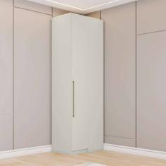 guarda-roupa de canto solteiro seletto 1 pt areia