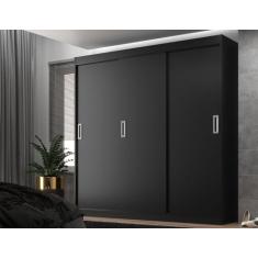 Guarda Roupa Casal Lisboa 3 Portas de Correr Evidência - evidencia mov