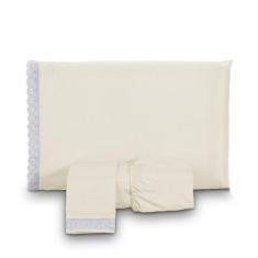 Jogo de Lençol Casal Padrão Microfibra Elegante 3 Peças com Elástico -