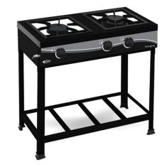 Fogão Industrial Clarice 2 Bocas Strong Fire Sem Forno Preto