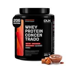 Whey Protein Concentrado Caramelo Salgado Pote 450g – Contribui para o Ganho Muscular Hipertrofia – Dux Human Health