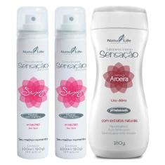Kit 2 Desodorante Íntimo Sexy Morango com Chantilly + 1 Sabonete Íntim